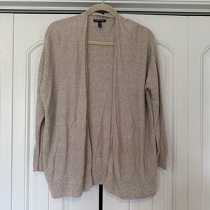 Eileen Fisher Oatmeal Knit Organic Linen & Organic Cotton Cardigan Sweater